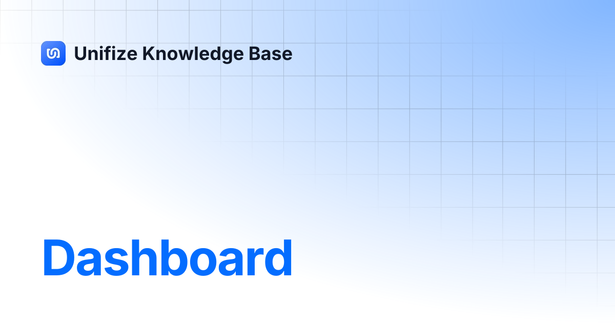 Dashboard | Unifize Knowledge Base