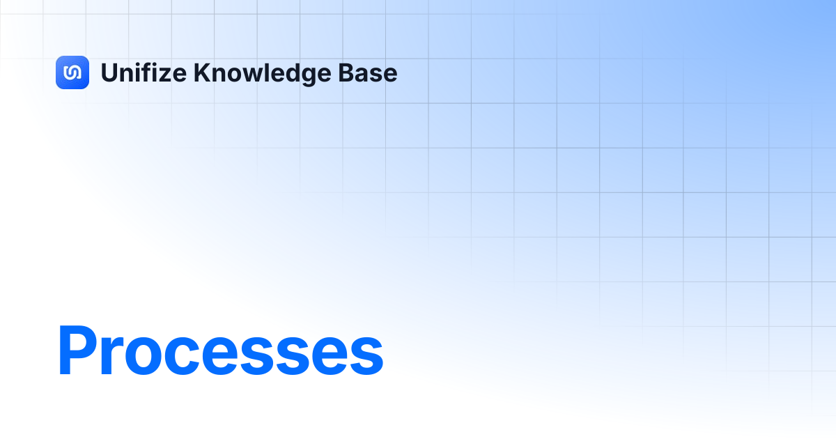 Processes | Unifize Knowledge Base
